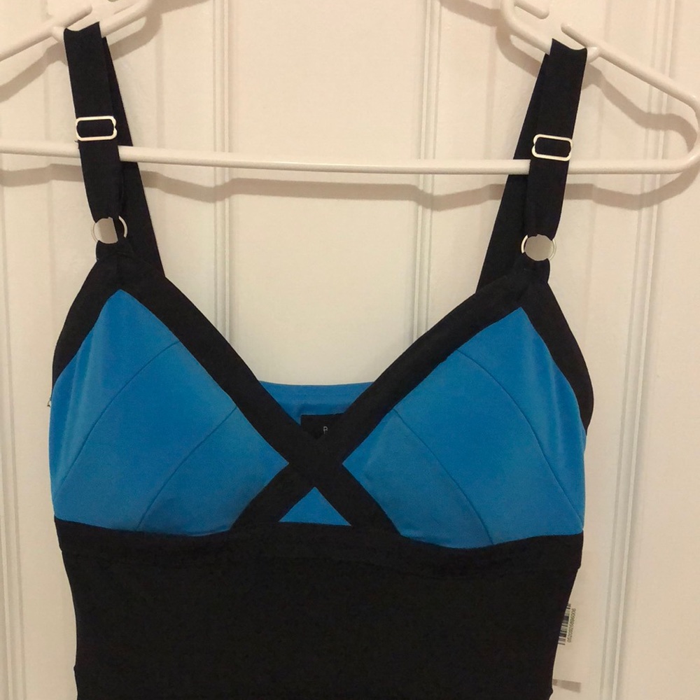 Blue Color Block Dress